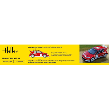 Peugeot 206 WRC'03 - Starter Kit Heller 56113 Peugeot 206 WRC'03 - Starter Kit Heller 56113