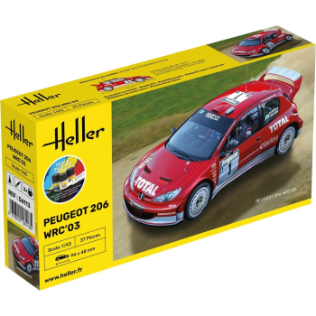 Peugeot 206 WRC'03 - Starter Kit Heller 56113 Peugeot 206 WRC'03 - Starter Kit Heller 56113
