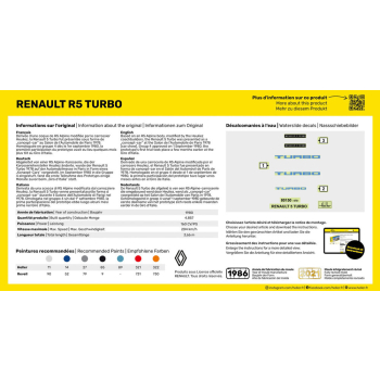 Renault R5 Turbo - Starter Kit Heller 56150