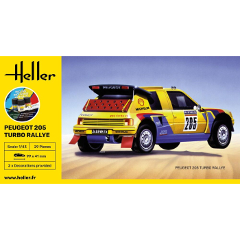 Peugeot 205 Turbo Rallye - Starter Kit Heller 56189 Peugeot 205 Turbo Rallye - Starter Kit Heller 56189