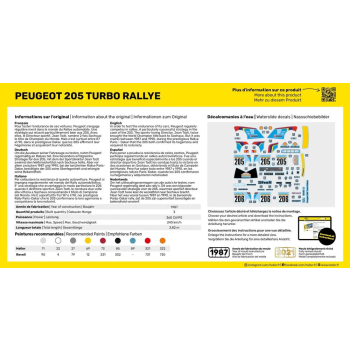 Peugeot 205 Turbo Rallye - Starter Kit Heller 56189 Peugeot 205 Turbo Rallye - Starter Kit Heller 56189