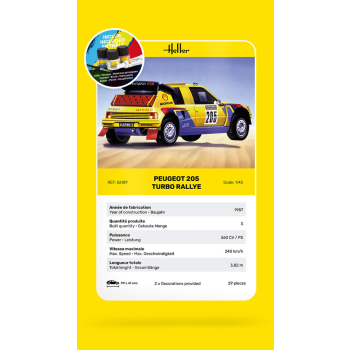 Peugeot 205 Turbo Rallye - Starter Kit Heller 56189 Peugeot 205 Turbo Rallye - Starter Kit Heller 56189
