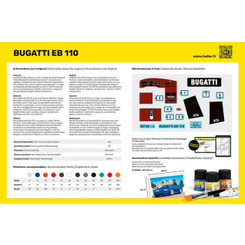 Bugatti EB 110 - Starter Kit Heller 56738 Bugatti EB 110 - Starter Kit Heller 56738