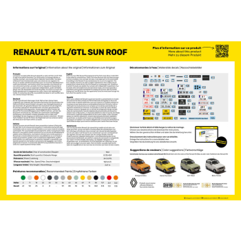 Renault 4 TL/GTL Sun Roof - Starter Kit Heller 58704 Renault 4 TL/GTL Sun Roof - Starter Kit Heller 58704