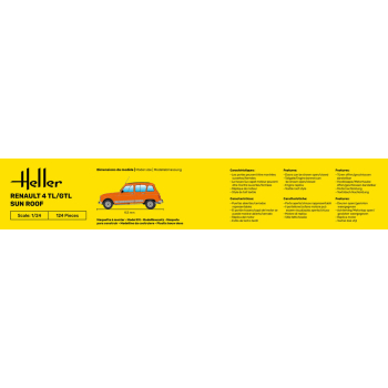 Renault 4 TL/GTL Sun Roof - Starter Kit Heller 58704 Renault 4 TL/GTL Sun Roof - Starter Kit Heller 58704