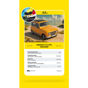 Renault 4 TL/GTL Sun Roof - Starter Kit Heller 58704 Renault 4 TL/GTL Sun Roof - Starter Kit Heller 58704