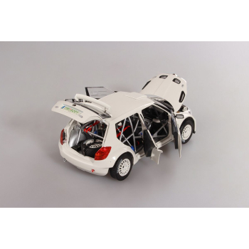 Škoda Fabia II FL S2000 (2010) Biała - Koła szutrowe (Bílá - Šotolinová Kola) 1:18 - ABREX