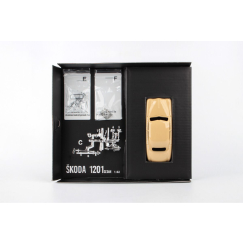 Skoda 1201 (1956) Beige Taxi Kit 1:43 - ABREX