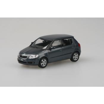 Škoda Fabia II (2006) Ciemny Grafitowy Metalik (Šedá Anthracite Metalíza) 1:43 - ABREX