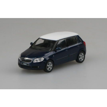 Škoda Fabia II (2006) Niebieski Storm Metalik (Modrá Storm Metalíza) 1:43 - ABREX