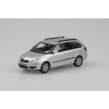 Škoda Fabia II Combi (2007) Srebrny Brilliant Metalik (Stříbrná Brilliant Metalíza) 1:43 - ABREX